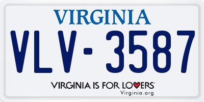 VA license plate VLV3587