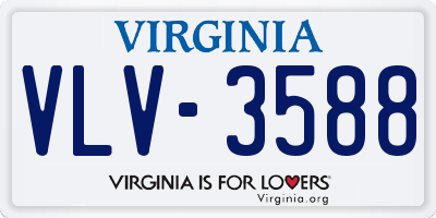 VA license plate VLV3588