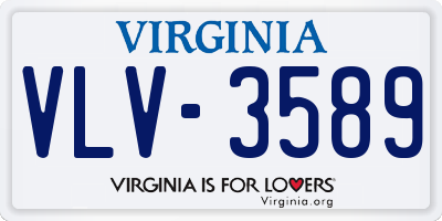 VA license plate VLV3589