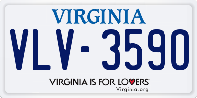 VA license plate VLV3590