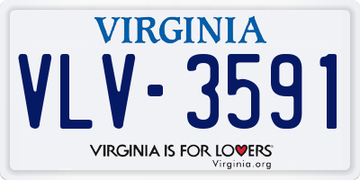 VA license plate VLV3591