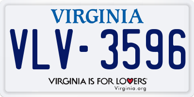 VA license plate VLV3596