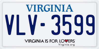 VA license plate VLV3599