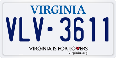 VA license plate VLV3611