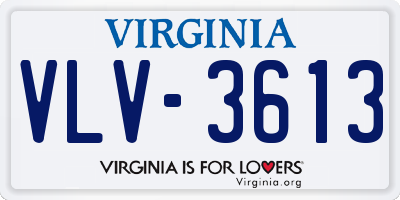 VA license plate VLV3613