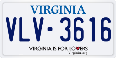 VA license plate VLV3616