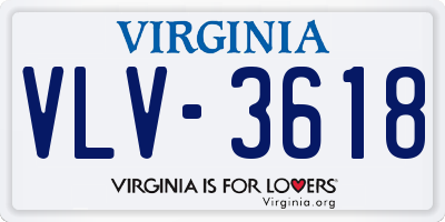 VA license plate VLV3618