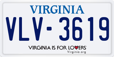 VA license plate VLV3619