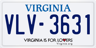 VA license plate VLV3631