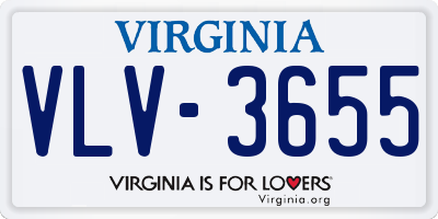 VA license plate VLV3655
