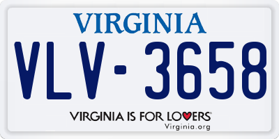VA license plate VLV3658