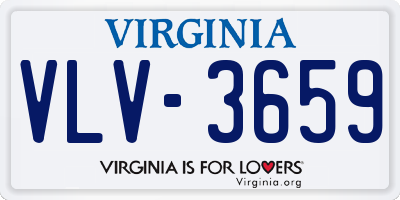 VA license plate VLV3659
