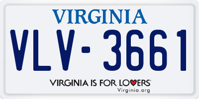 VA license plate VLV3661