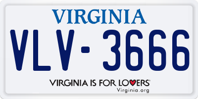 VA license plate VLV3666