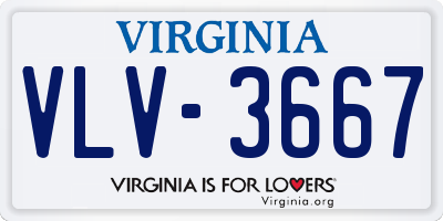 VA license plate VLV3667