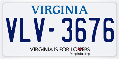 VA license plate VLV3676