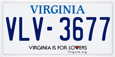 VA license plate VLV3677