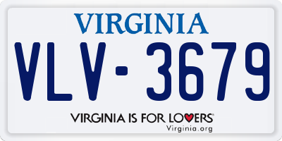 VA license plate VLV3679