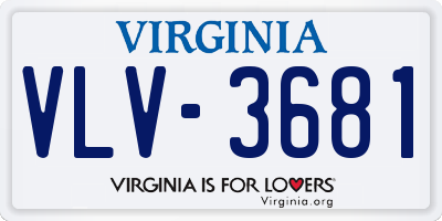 VA license plate VLV3681
