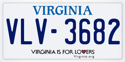 VA license plate VLV3682