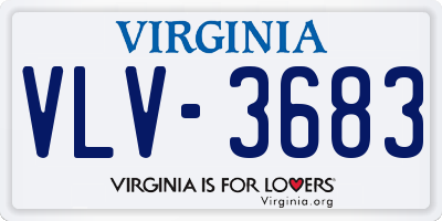 VA license plate VLV3683