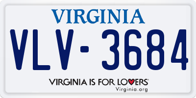 VA license plate VLV3684
