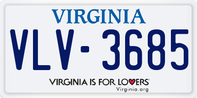 VA license plate VLV3685