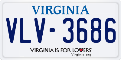 VA license plate VLV3686
