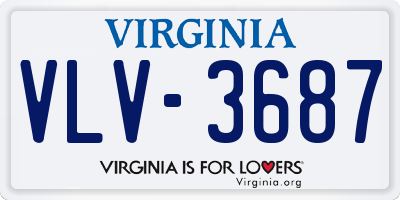 VA license plate VLV3687