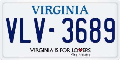 VA license plate VLV3689