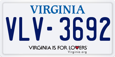 VA license plate VLV3692