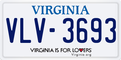 VA license plate VLV3693