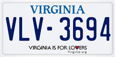 VA license plate VLV3694