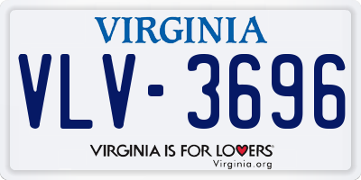 VA license plate VLV3696