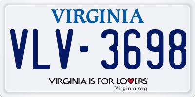 VA license plate VLV3698
