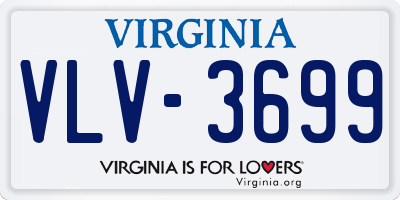 VA license plate VLV3699