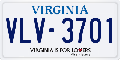 VA license plate VLV3701