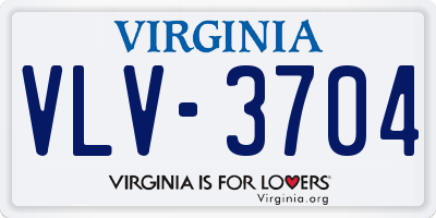 VA license plate VLV3704