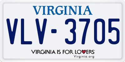 VA license plate VLV3705