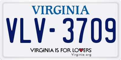 VA license plate VLV3709