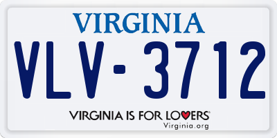 VA license plate VLV3712