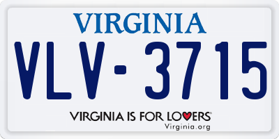 VA license plate VLV3715
