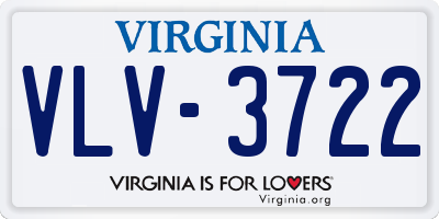VA license plate VLV3722
