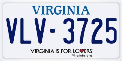 VA license plate VLV3725