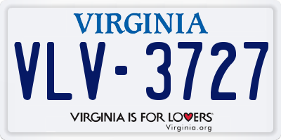 VA license plate VLV3727