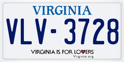 VA license plate VLV3728