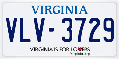 VA license plate VLV3729