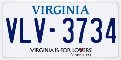 VA license plate VLV3734