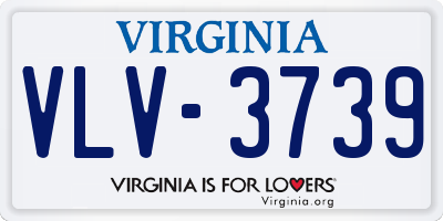 VA license plate VLV3739