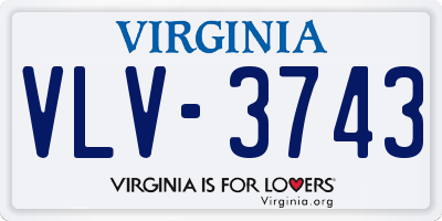 VA license plate VLV3743